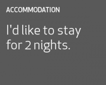 I'd like to stay for 2 nights.